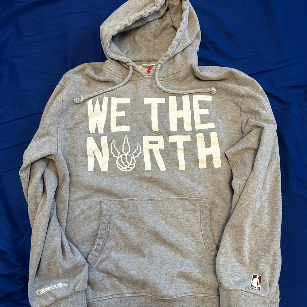 Mitchell & Ness Gray and White Sweater We The North